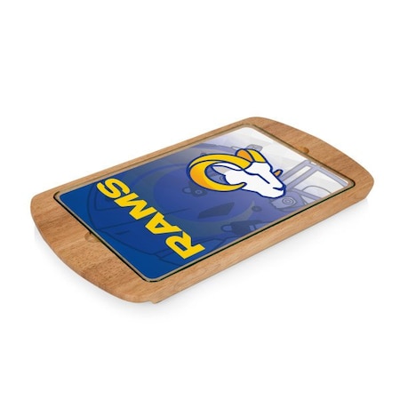 Picnic Time Family Of Brands NFL Los Angeles Rams - Billboard Glass Top Serving Tray 911-01-505-334-2