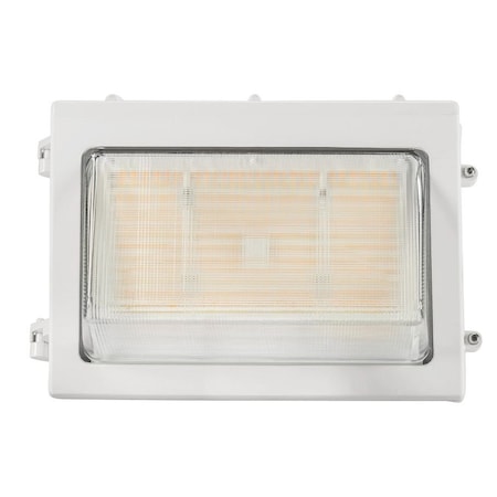 Keystone 80W LED Wall Pack feat. Color Select, Traditional Open Face Medium Housing. 120-277V Input, 3000K/40 KT-WPLED80-M1-8CSB-VDIM-W