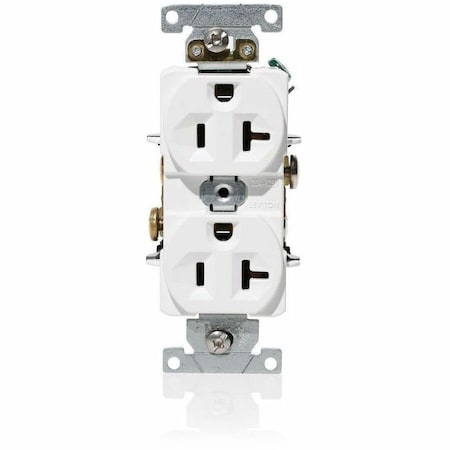 Leviton Plugs&Rcptcls, 20A, 125VAC, Wht, PBT, PK1 C5362-W