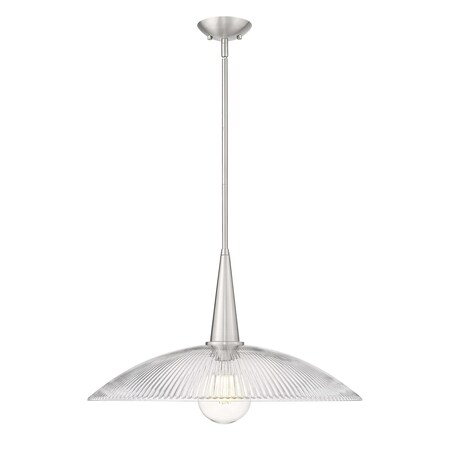 Z-Lite Lunelle Brushed Nickel 1 Light Pendant 3051P24-BN