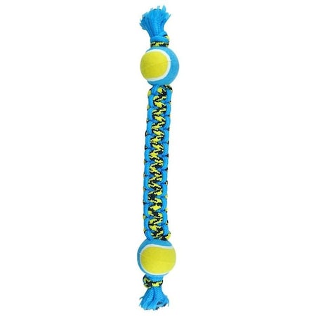 Pet Park Blvd Dog Toy, Chew, Fetch, Tug Toy, Paracord Rope Double Tennis Tug, Yellow US2056 99