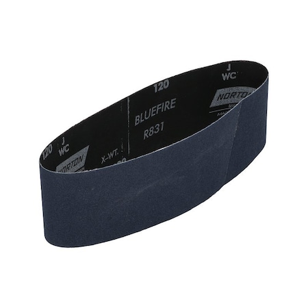 Norton Co ProSand R811/R816/R831 Series Portable Abrasive Belt, 3 in W, 24 in L, 120 Grit, Medium, 2PK 07660768231