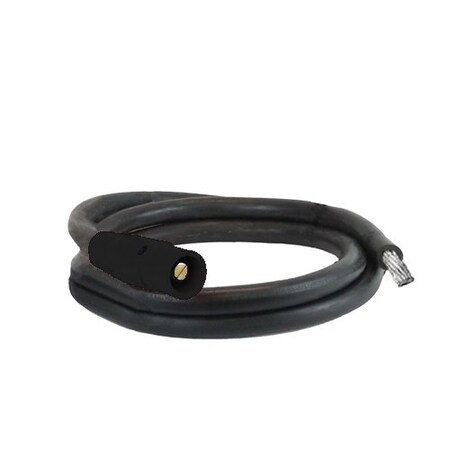 Power Assemblies Type W Pigtail 400A 4/0 AWG Series 16 Male Camlock to Tinned 10 ft, Black 40TW16010MTE