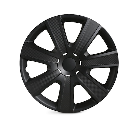 Altertrim 16 in Univ Hubcaps, Snap-On, (Blk Matte & Mould Texture), 4PK CHB-5085-BPM-16