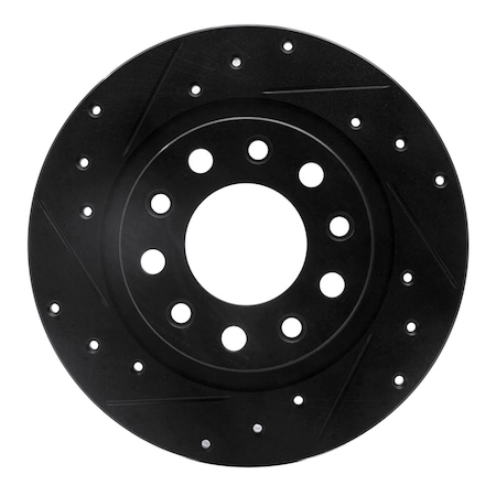 Dynamic Friction Co DFC Brake Rotor - Drilled and Slotted - Black 633-40030L