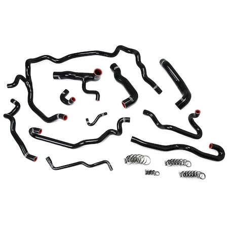 Hps Performance High Temp Reinforced Silicone Radiator and Heater Coolant Hose Kit, Black,  57-1552-BLK