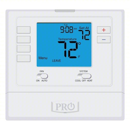 Pro1 Iaq Non-Programmable Thermostat, 7, 5-1-1 Programs, 1 H, 1 C, Wall Mount, Hardwired/Battery, 24VAC T705