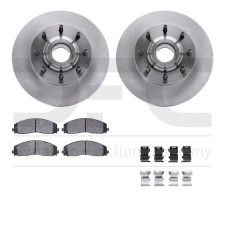Dynamic Friction Co DFC Brake Rotor- Heavy Duty Brake Pad includes Hardware 6412-54293