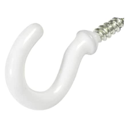 Hillman 1.25 in. Vinyl Cup Hook - White, 4PK 244500