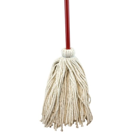 Zephyr 11012 Deck Mop, 12 oz Headband, 48 in L, Cotton Mop Head, Natural Mop Head, Metal Handle 11012L