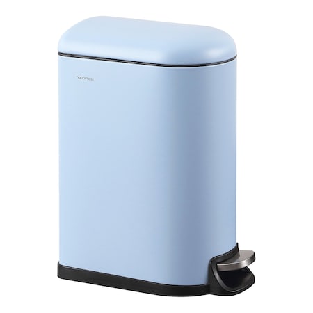 Happimess Roland Mini 2.6-Gallon Step-Open Trash Can, Tide Pool Blue HPM1009H