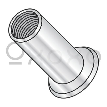 Oxoxo M8X1.25X7.00 Metric Flat Head Rivet Nut Aluminum Cleaned and Polished NON-RIBBED, 1000PK 540662