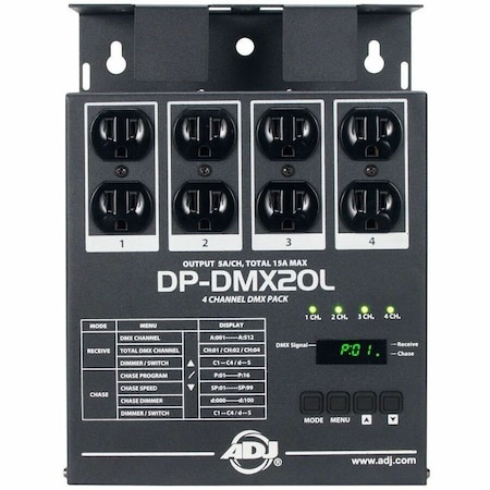 Adj 4 Channel DMX Dimmer Pk DP-DMX20L