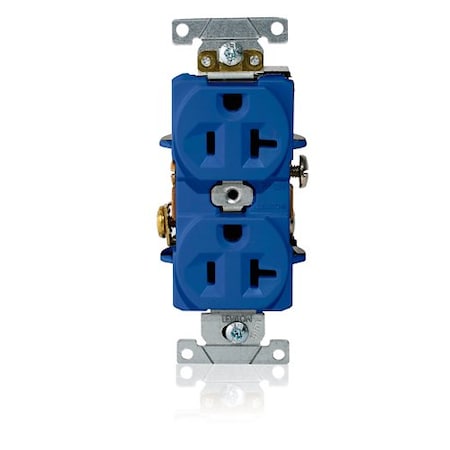 Leviton Dup Rec 20A 125V Self-Gr Blue L5362-BU