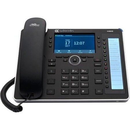 Audiocodes 445HD IP Phone - Corded - Corded - Black - VoIP - 2 x Network (RJ-45) - PoE Ports IP445HDEG