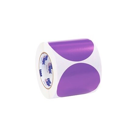 Bubblefast 4'' Purple Inventory Circle Labels BFDL615M