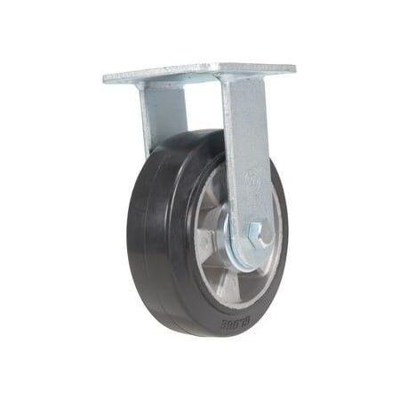 Vestil Rubber Rigid Caster 6 In. Diameter x 2 In. Width 771 Lb. Capacity Black/Gray CST-VE-6X2MRA-R