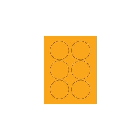 Bubblefast 3'' Fluorescent Pink Circle Laser Labels-6 Labels per Sheet BFLL195OR