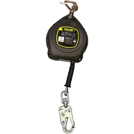Honeywell Miller Falcon+ Self-Retracting Lifeline, 20 / 30 / 50 Length, Carabiner, Steel, 1 Leg(s) MFS-OGC1-02/20FT