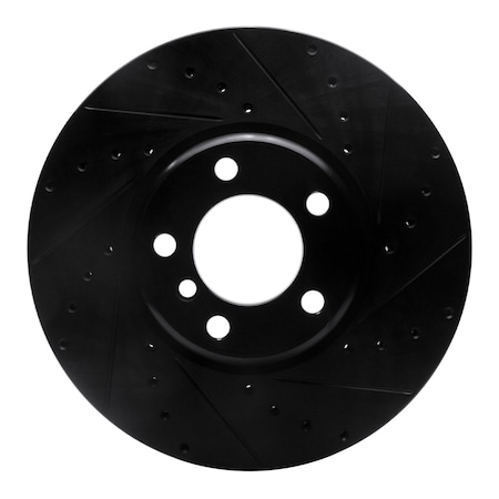 Dynamic Friction Co DFC Brake Rotor - Drilled and Slotted - Black 633-31108R