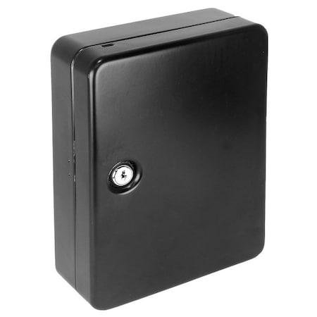 Hy-Ko Lockable Key Cabinet, 48 Key, Metal, Black KO304
