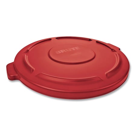 Rubbermaid Commercial 32 Gal Trash Can Lid, Red, Plastic, 22.25 in W/Dia FG263100RED
