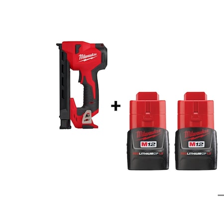 Milwaukee Tool M12 Cable Stapler + M12 Battery 2PK 2448-20, 48-11-2411
