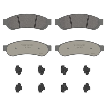 Wagner Brake OEX Rear Disc Brake Pad Set Premium Semi - Met,  OEX1067M