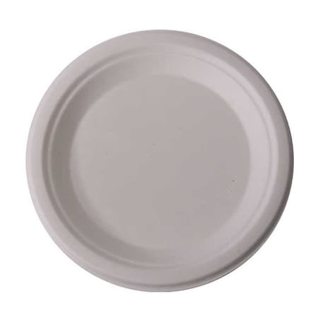 Kitch 24/7 Disposables White Compostable Molded Fiber Paper Plate, 9 inch, 500PK KC-9P-NPAW