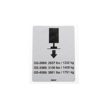 Genie REPLACEMENT DECAL-LABEL-OUTRIGGER LD 229427GT