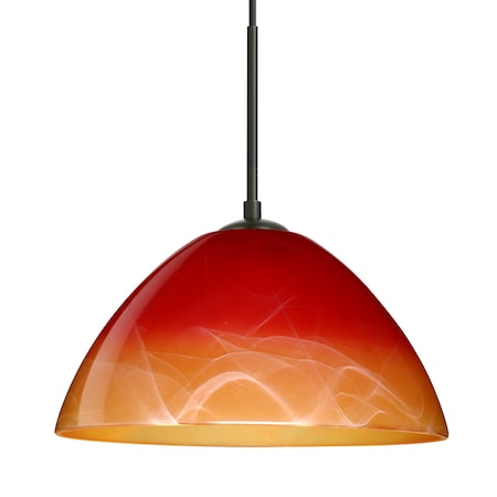 Besa Lighting Besa Tessa Pendant, Solare, Black Finish, 1x 75W MAX E26 Base 1JT-4201SL-BK