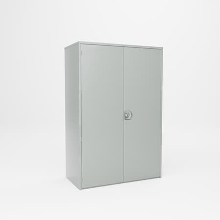 Pucel Double Door Storage Cabinet, 48 in W x 72 in H x 24 in D, Black HDSC-4872-24-4-DD