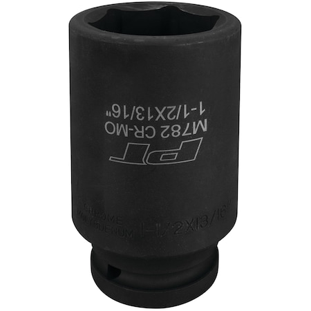 Performance Tool 3/4 Dr. 1-1/2 x 13/16 Sq Budd Socket, Drop Forged, Chrome Moly, Laser Etched M782