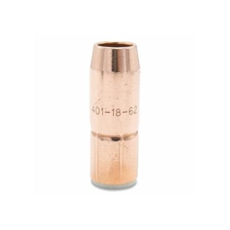 Bernard Air-Cooled Bore Nozzle, Standard-Duty, Thread On, 5/8 in Bore, 1/8 in Stick-Out, Tapered, 10PK 360-401-18-62
