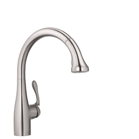 Hansgrohe Allegro E Gourmet HighArc Kitchen Faucet, 2-Spray Pull-Down, 1.75 GPM in Stainless Steel Optic 04066860