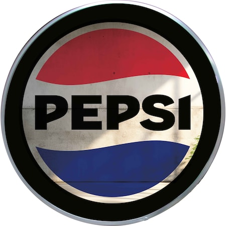 Se-Kure Luxe Pepsi Black Trimmed convex logo mirror 18in PNEPC DOME1BLK-18