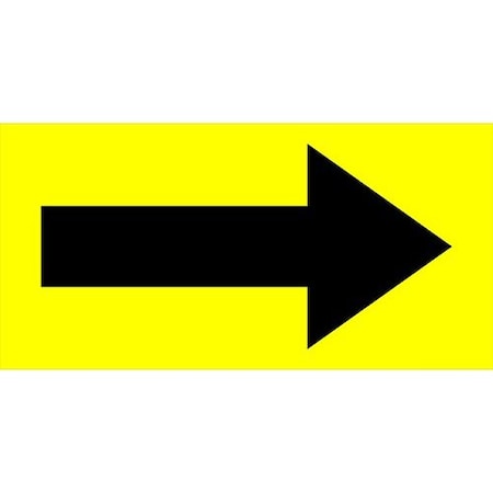Piprd Directional Arrow Floor Marking Sign, 12"x18" STDA1218