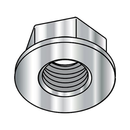 Zoro Select 1/4-20 No Serr Hex Flng Nut 18-8 Stainless Steel, 2000Pk 14NRNS188