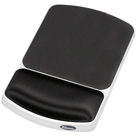 Fellowes Gel Wrist Rest and Mouse Pad GraphitePlatinum, Gray FEL91741