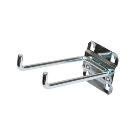 Triton Products 4 In. Double Rod 90 Degree Bend Stainless Steel Pegboard Hook for Stainless Steel LocBoard, PK3 62419
