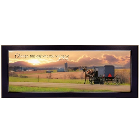 Homeroots Choose this Day Who You will Serve Black Framed Print Wall Art 405058