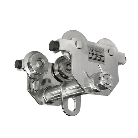 Oz Lifting Products Push Beam Trolley, Stainless Steel OZSS1PBT
