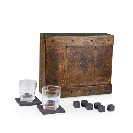 Picnic Time Family Of Brands NFL Detroit Lions - Whiskey Box Gift Set 605-10-509-113-2