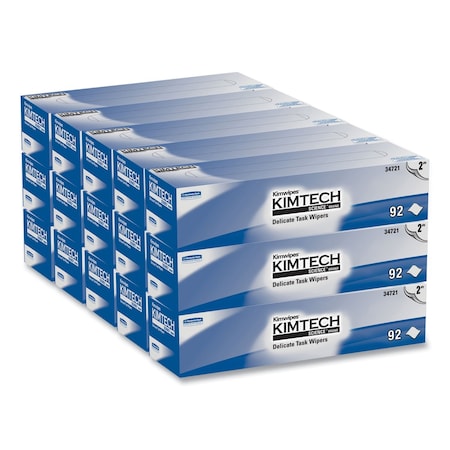 Kimtech Kimwipes Delicate Task Wipers, 2-Ply, 14 7/10 x 16 3/5, 90/Box, PK15 34721