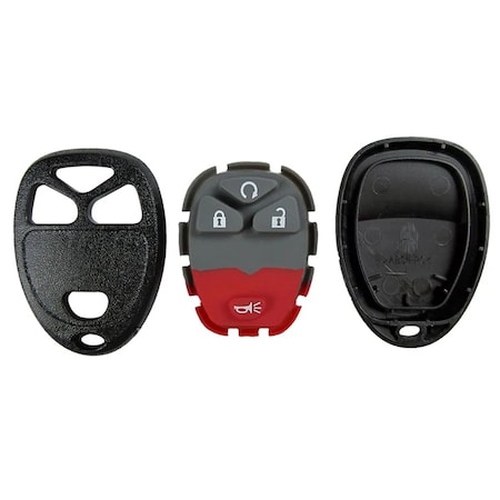 Aks Keys New Replacement Remote Keyless Fob Case Rubber Pad Shell 4B for FCC# KOBGT04A RS-CHEVR-18
