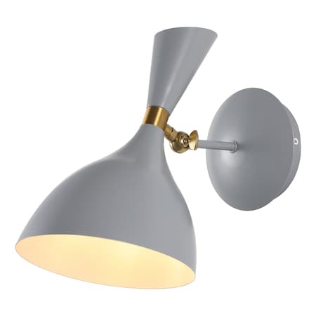 Jonathan Y Josef 10" Adjustable Iron Retro LED Wall Sconce, Gray JYL9066D