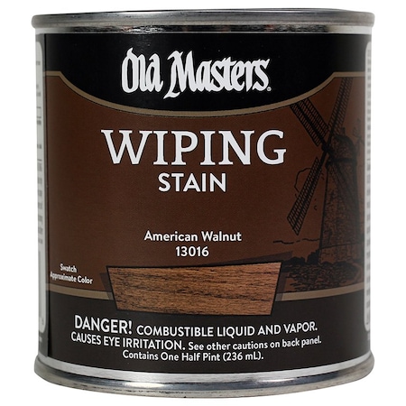 Old Masters 1/2 Pt American Walnut Oil-Based Wiping Stain 13016