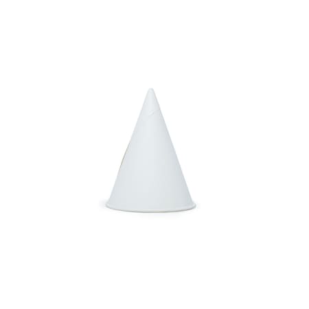 Rdi Cone Cup 4oz White Rolled Rim 5000 cs, 5000PK CP-CONE-4