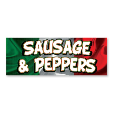 Signmission Sausage And Peppers, 18 Inch, Decal D-48-30422