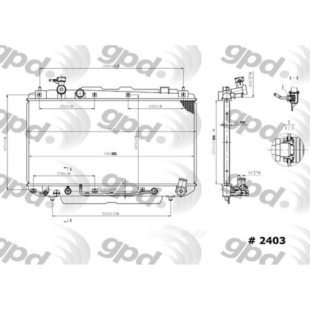Global Parts Distributors Radiator 2403C